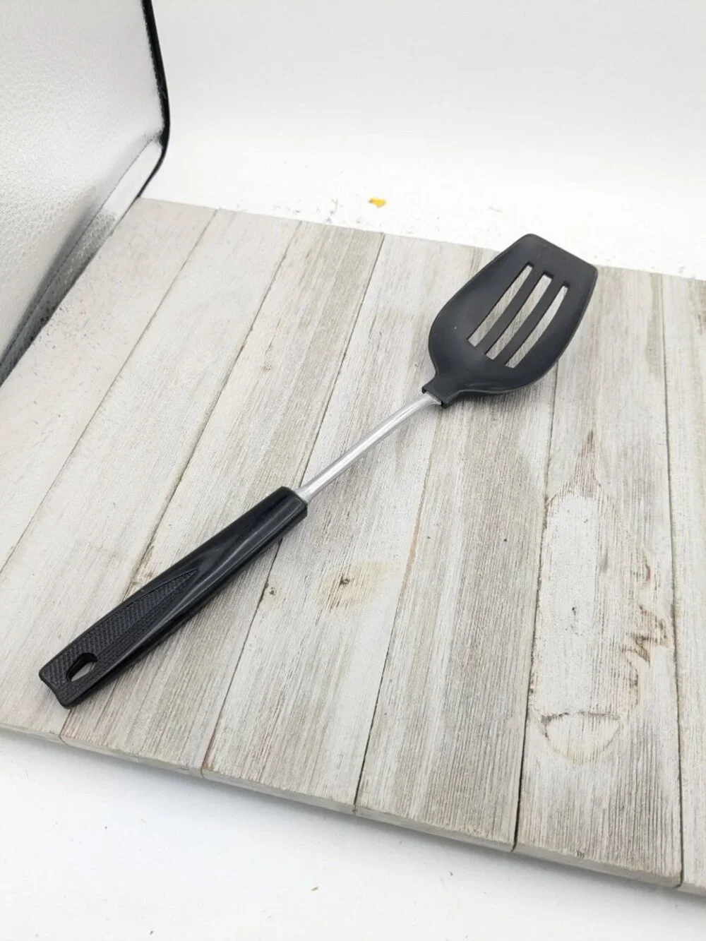 Ekco Black Nylon #2 Plastic Slotted Spoon 12